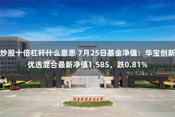 炒股十倍杠杆什么意思 7月25日基金净值：华宝创新优选混合最新净值1.585，跌0.81%