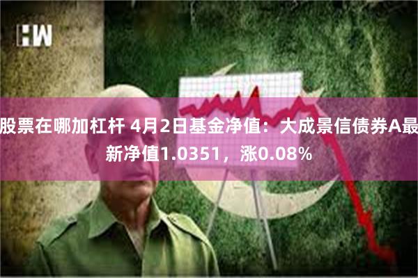 股票在哪加杠杆 4月2日基金净值：大成景信债券A最新净值1.0351，涨0.08%