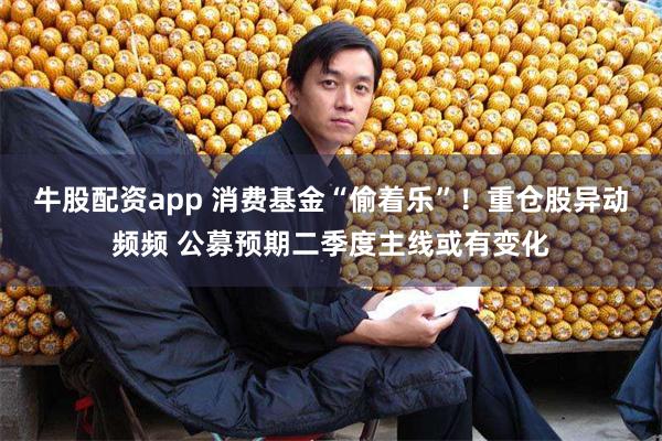 牛股配资app 消费基金“偷着乐”！重仓股异动频频 公募预期二季度主线或有变化