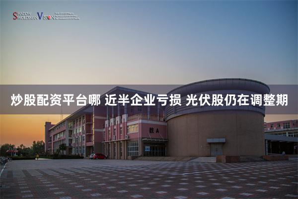 炒股配资平台哪 近半企业亏损 光伏股仍在调整期